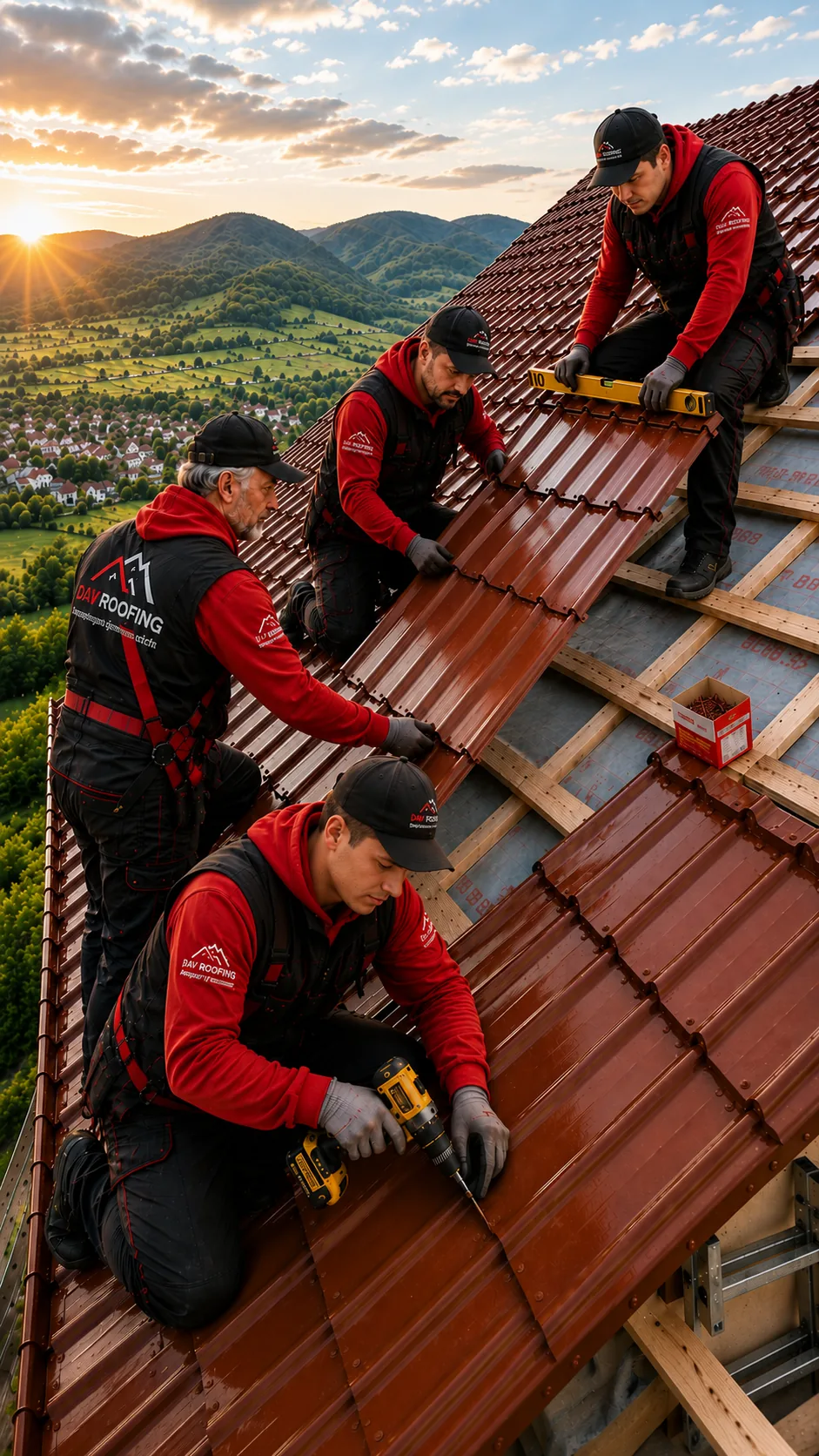 Echipa Davroofing monteaza acoperis